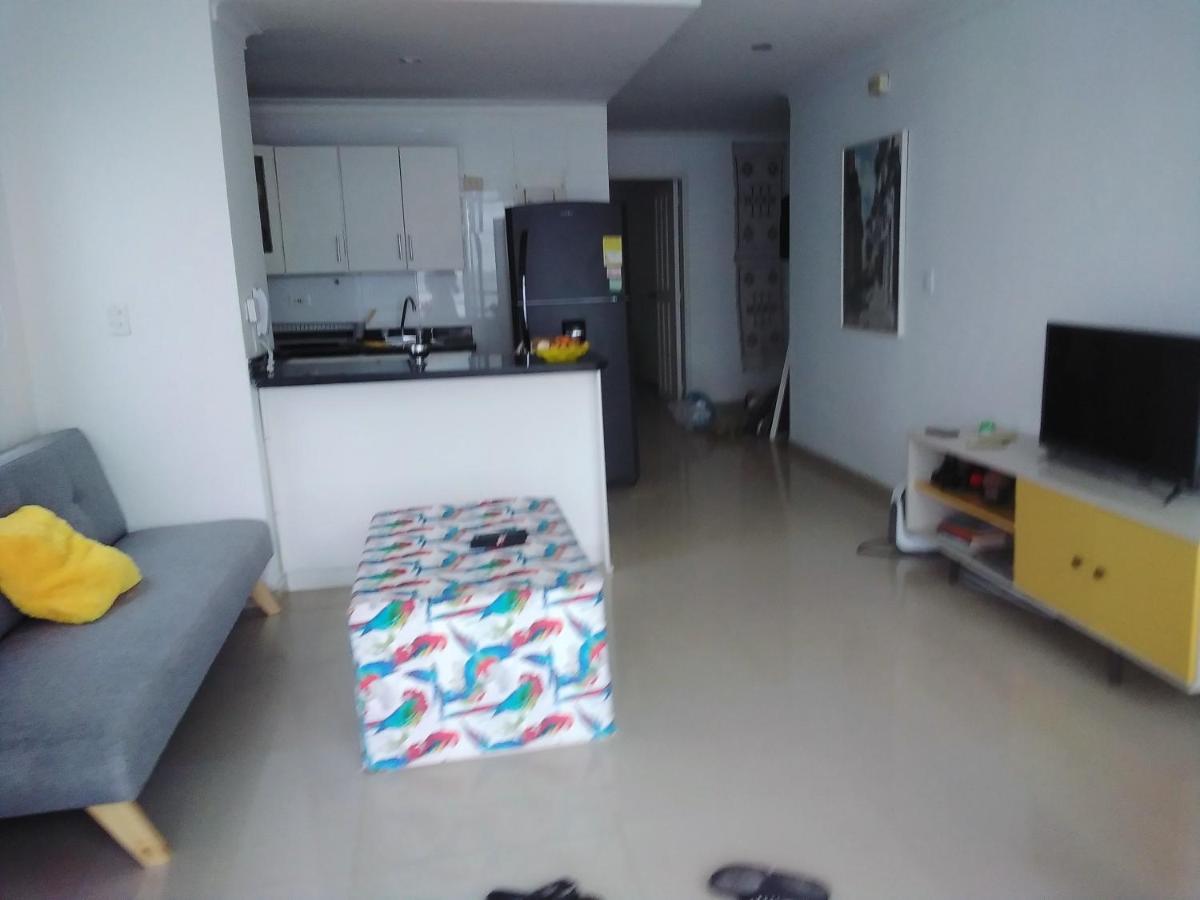 Apartamento , vista a la ciudad antigua y playa Cartagena Exterior foto